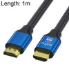 Cable de vídeo HDMI 2.0 de alta velocidad 4K Ultra HD con conexión chapada en oro para HDTV, longitud: 1 m (negro y azul).