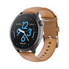 Reloj inteligente GTR2 con pantalla Ultra-HD de 1,46 pulgadas, llamadas Bluetooth y soporte para monitorización de la salud (negro + correa de cuero sintético marrón).