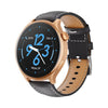 Reloj inteligente GTR2 con pantalla Ultra HD de 1,46 pulgadas, llamadas Bluetooth y soporte para monitorización de la salud (dorado + correa de cuero sintético negro).