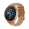 Reloj inteligente GTR2 con pantalla Ultra HD de 1,46 pulgadas, llamadas Bluetooth y soporte para monitorización de la salud (dorado + correa de cuero sintético marrón).