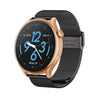 Reloj inteligente GTR2 con pantalla Ultra HD de 1,46 pulgadas, llamadas Bluetooth y soporte para monitorización de la salud (oro + correa de acero negra).