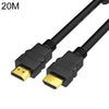 Cable de vídeo HDMI 1.4 1080P HD con conexión chapada en oro para monitor de PC y decodificador, longitud: 20 m (negro).