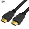 Cable de conexión de vídeo HDMI 2.0 4K HD chapado en oro para decodificador de TV, monitor de PC, proyectores, longitud: 15 m (negro)