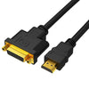 Cable adaptador de vídeo HDMI macho a DVI hembra, 1080P HD, chapado en oro, longitud: 0,3 m (negro).