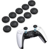 XDcase 10 tapas de repuesto para joystick para PS5 / PS4 (Negro)