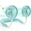 Ventilador portátil de cuello doble ZY-A2 (verde)