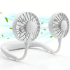 Ventilador portátil de doble cabezal para colgar al cuello ZY-A2 (Blanco)