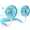 Ventilador portátil de cuello doble ZY-A2 (azul)
