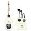 Sistema de monitorización intraauricular inalámbrico portátil MT-M1 para escenario, transmisor de 3,5 mm/6,5 mm y receptor (blanco).
