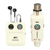 Sistema de monitorización intraauricular inalámbrico portátil MU-M1 para escenario, transmisor XLR y 1 receptor (blanco)
