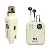 Sistema de monitorización intraauricular inalámbrico portátil MU-M2 para escenario, transmisor XLR y 1 receptor (blanco)