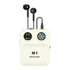 Receptor de monitoreo inalámbrico portátil M1 con auriculares con cable (blanco)
