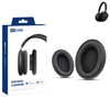 Almohadillas de repuesto de cuero proteico para auriculares Sony WH-1000XM5 XDcase (1 par) con herramienta de palanca (Negro)
