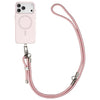 Cordón cruzado para teléfono Mutural Elegant Series, largo y corto, de doble propósito (rosa)