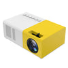 J9 1920x1080P 15 ANSI Mini proyector digital LED HD de cine en casa portátil, versión básica, enchufe de EE. UU. (Amarillo blanco)
