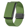 Correa de reloj Amazfit Helio con cierre magnético, elástica, de nailon tejido y marco metálico (verde militar).