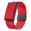 Correa de reloj Amazfit Helio con cierre magnético, elástica, de nailon tejido y marco metálico (roja).