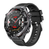 Correa de silicona híbrida de cuero vegano con botón de liberación rápida para Huawei Watch Ultimate (negra).