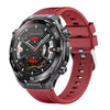 Correa de silicona híbrida de cuero vegano con botón de liberación rápida para Huawei Watch Ultimate 2 (color carmesí).