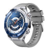 Correa de reloj híbrida de silicona y cuero vegano con diseño de resorte para Huawei Watch Ultimate 2 (gris)
