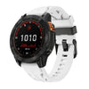 Correa de silicona negra con hebilla de pasador para reloj Garmin de 22 mm (blanca)