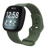 Para Fitbit Versa 3 / Sense Silicone Watch Band, Size: S (Dark Green)