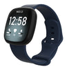 Para Fitbit Versa 3 / Sense Silicone Watch Band, tamaño: S (azul marino)