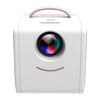Q2 LED 1080P Mini proyector portátil para niños, tipo de enchufe: enchufe de EE. UU. (Rosa blanco)