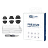 Kit de 3 pares de almohadillas de silicona con reducción de ruido XDcase para AirPods Pro 1/2, tamaños S/M/L, cepillo de limpieza. Color aleatorio (negro).
