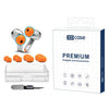 Kit de 4 pares de almohadillas de espuma viscoelástica de repuesto XDcase para Galaxy Buds3 Pro / Buds4 Pro, tamaños XS/S/M/L, cepillo de limpieza de color aleatorio (naranja).