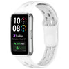 Correa de reloj de TPU transpirable con diseño de panal de abeja para Huawei Band 10 / 9 / 8 (Blanco)