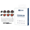 Kit de 4 pares de almohadillas de silicona de repuesto para auriculares JBL Tune Flex / Flex 2 / 220TWS XDcase, tamaños XS/S/M/L, cepillo de limpieza de color aleatorio (negro transparente).