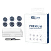 Kit de 3 pares de almohadillas de silicona de repuesto para auriculares JBL Tune Buds / Buds 2 / 225TWS XDcase, tamaños S/M/L, cepillo de limpieza de color aleatorio (azul).