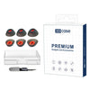 Kit de 3 pares de almohadillas de silicona de repuesto para auriculares JBL Vibe Beam 2 / Beam / 200TWS XDcase, tamaño S/M/L, cepillo de limpieza de color aleatorio (negro transparente).