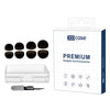 Kit de 4 pares de almohadillas de silicona de repuesto para auriculares Sennheiser Momentum In-Ear XDcase, tamaños XS/S/M/L, cepillo de limpieza de color aleatorio (negro).