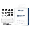 Kit de 6 pares de almohadillas de silicona de repuesto y ganchos para auriculares Bose QuietComfort II / Ultra / Sport XDcase, tamaños S/M/L, cepillo de limpieza, color aleatorio (negro).