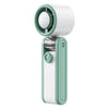 Ventilador de refrigeración portátil mini plegable de tres secciones Y30 con pantalla digital (verde y blanco)