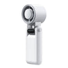 Ventilador de mano plegable triple con pantalla digital inteligente Y38 de 199 niveles y ajuste deslizante (blanco)
