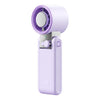 Ventilador de mano plegable mini triple con pantalla digital inteligente de 199 niveles y perilla ajustable Y39 (morado baya)