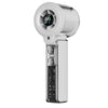 Ventilador de mano de alta velocidad F5 con pantalla LED (blanco)