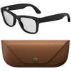 Gafas inteligentes de traducción con IA HD5 Ultra de doble lente con cámara HD de 8 MP, grabación de vídeo, transmisión WiFi y asistente de voz inteligente con IA (marrón claro).