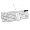 Conjunto de teclado y ratón con cable SHIPADOO D330 (blanco)