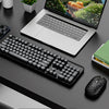Conjunto de teclado y ratón inalámbricos SHIPADOO EF128 de 2,4 GHz y 4800 DPI, serie de color sólido (negro).