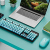 Conjunto de teclado y ratón inalámbricos SHIPADOO EF128 de 2,4 GHz y 4800 DPI, serie de colores combinados (verde).