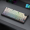 Teclado mecánico SHIPADOO JK750 con interruptores azules, iluminación RGB, 79 teclas y tres modos (Sol de medianoche)