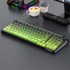 Teclado mecánico SHIPADOO JK980 con interruptores azules, iluminación RGB, 98 teclas y tres modos (Verde Uva)