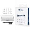 Kit de 6 pares de adaptadores de potencia RIC de doble capa y de ajuste abierto para audífonos ReSound XDcase, tamaño L/M/S (blanco transparente).