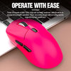 Ratón inalámbrico SHIPADOO A7 de 2,4 GHz con Bluetooth de modo dual (rojo rosa)