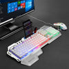 Conjunto de teclado para juegos con cable iluminado SHIPADOO GT700 y ratón 6D de 4800 DPI (blanco)