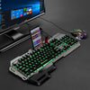 Conjunto de teclado para juegos con cable iluminado SHIPADOO GT700 y ratón 6D de 4800 DPI, versión con retroiluminación tricolor (negro).
